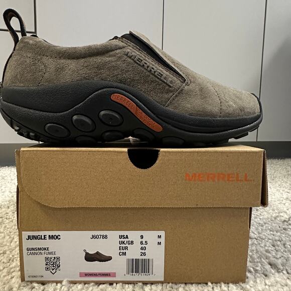 Merrell Women's Jungle Moc, ComfortConvenienceTraction, Gunsmoke USA9M, NWT - Picture 8 of 9